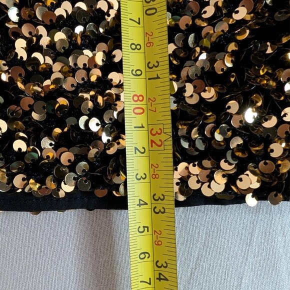 (NWT) Banana Republic Gold Sequin Mini Dress Size M Cocktail Party Sparkle Shift - Picture 8 of 11